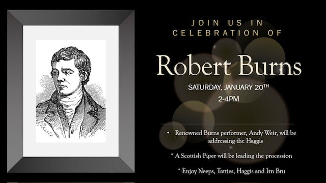 Robert Burns Celebration - 20 January 2024 @ 2pm