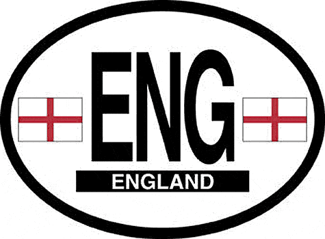 England ENG Oval Decal - 1057