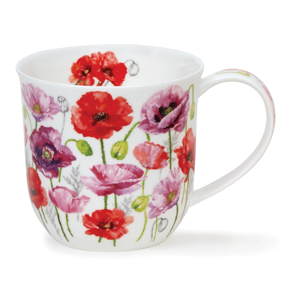 Dunoon Cumbrae Meadow Poppies Pink Mug