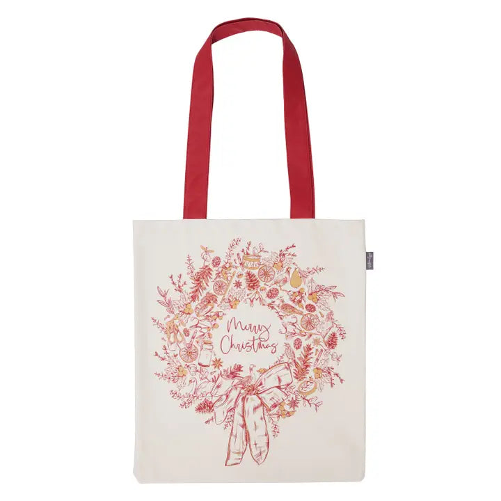 Victoria Eggs - Christmas Wreath Canvas Bag