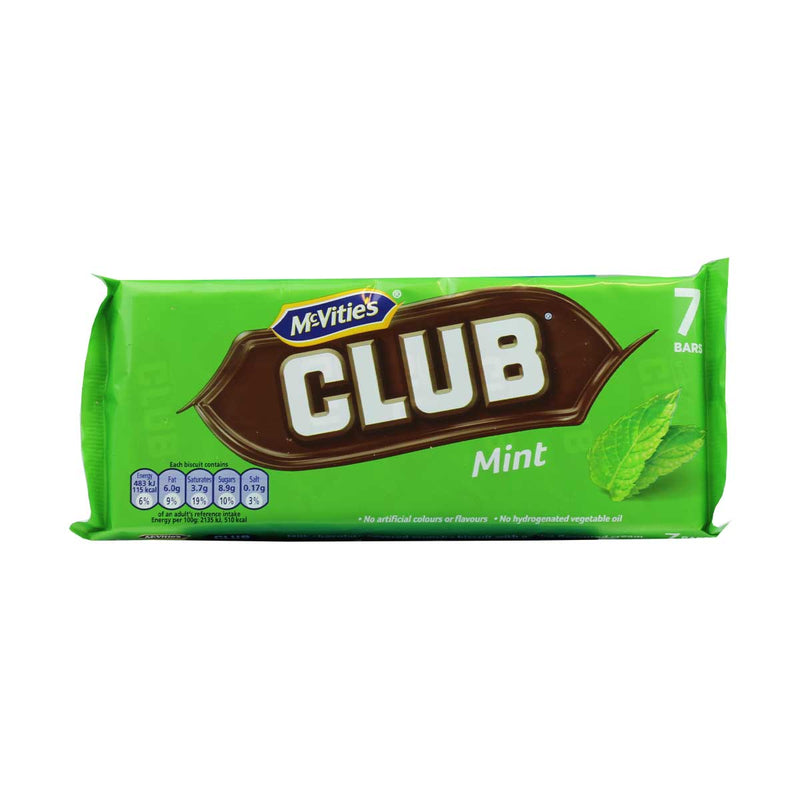 McVities Club Biscuit Mint 7 Pack 154g