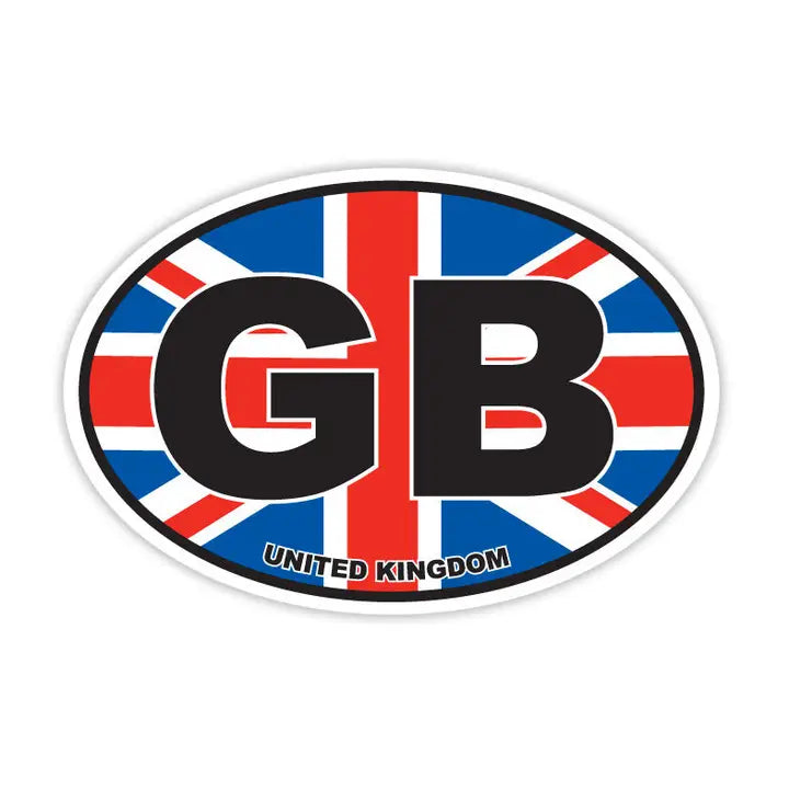 GB Union Jack Oval Sticker