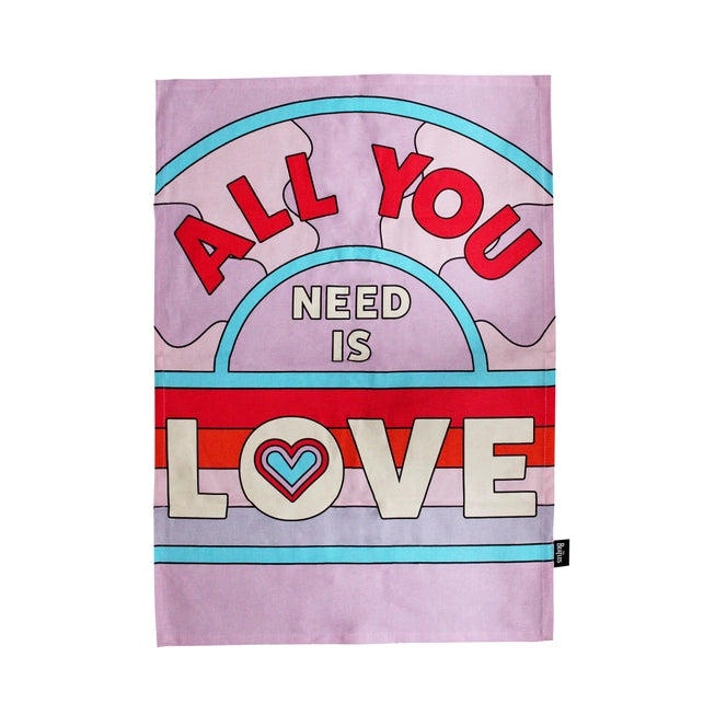 The Beatles 'All You Need is Love' Tea Towel