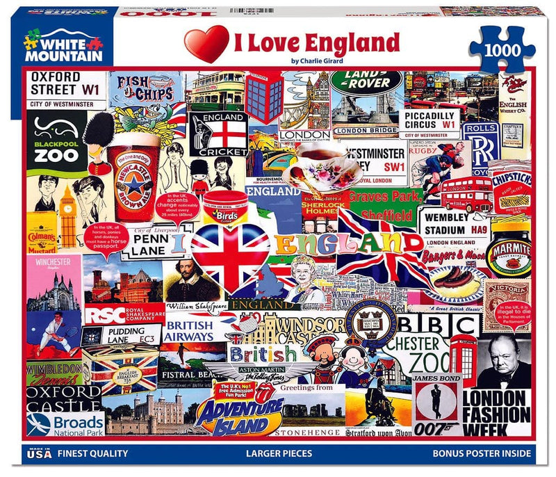 I Love England 1000pc Puzzle