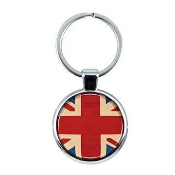 Union Jack Round Keyring