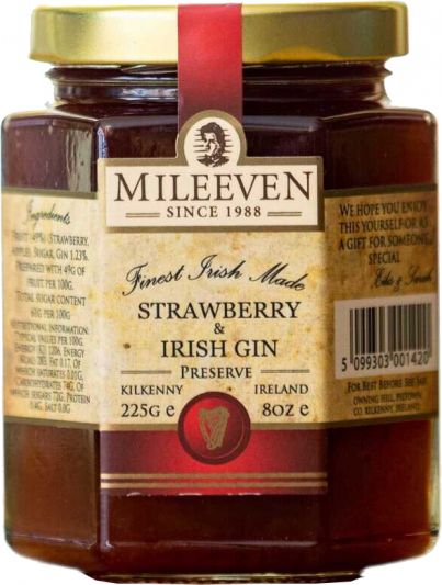 Mileeven Strawberry & Irish Gin Preserve 225g