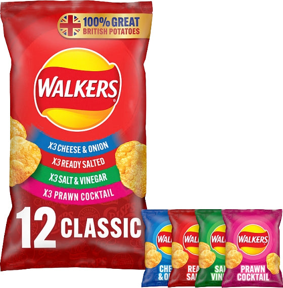 Walkers Variety 12 pack 12x25g