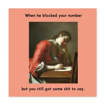 When He Blocked Your Number Card