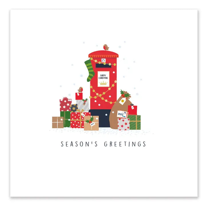 Red Post Box Christmas Card