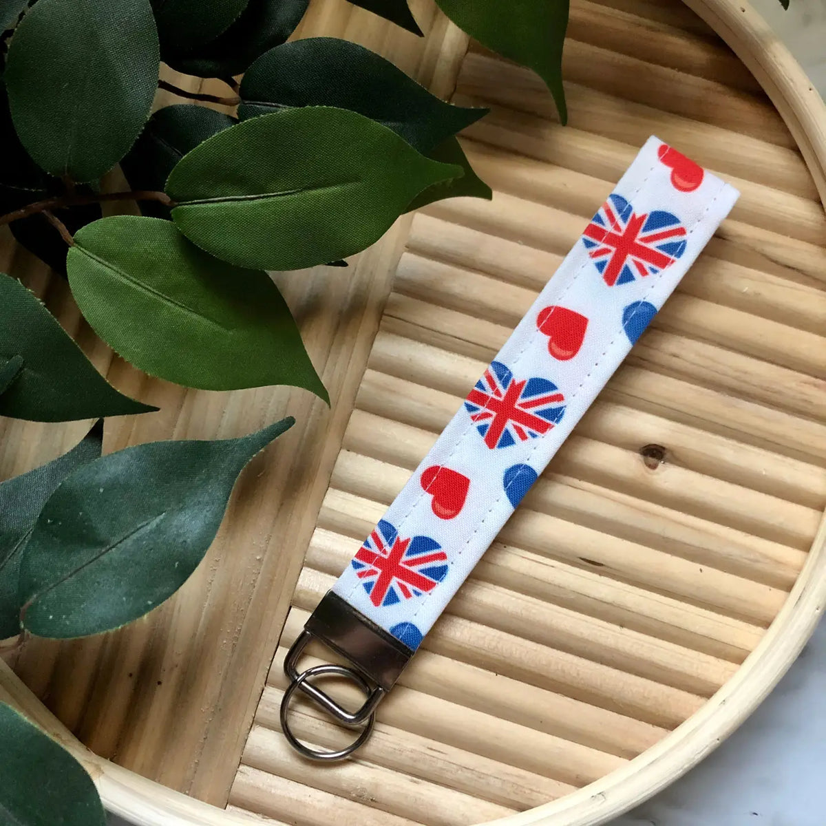 Union Jack Hearts Key Fob