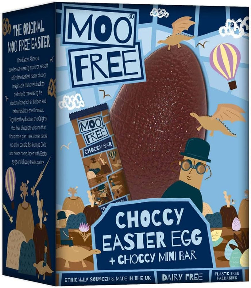 Moo Free Easter Egg and Choccy Mini Bar 100g