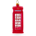 Red Telephone Booth Glass Ornament