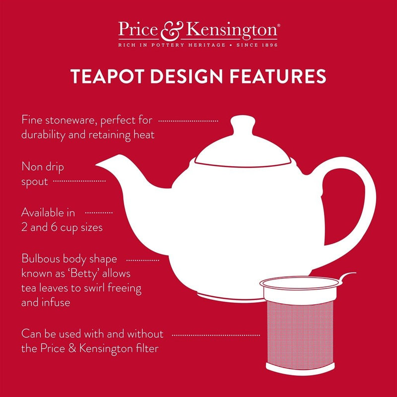 Price & Kensington White 6 Cup Teapot