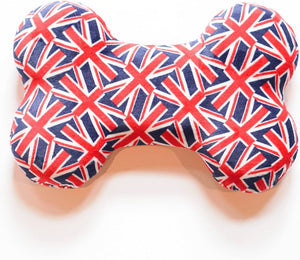 Union Jack Dog Squeaker Bone Toy
