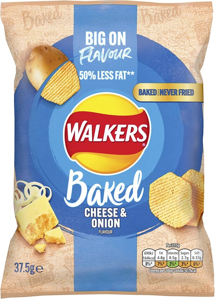 Walkers Baked Cheese & Onion Crisps 37.5g