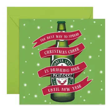 Spread Christmas Cheer By Drinking Beer Card