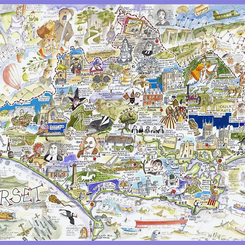 Tim Bulmer - Map Of Dorset 1000pc Puzzle