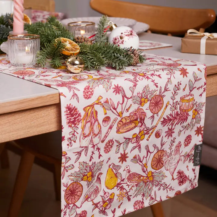 Victoria Eggs - Twelve Days Of Christmas Table Runner