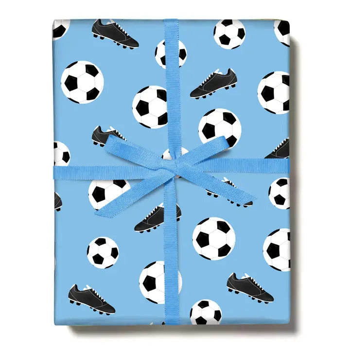 Football And Boots Wrapping Paper - 1 Sheet