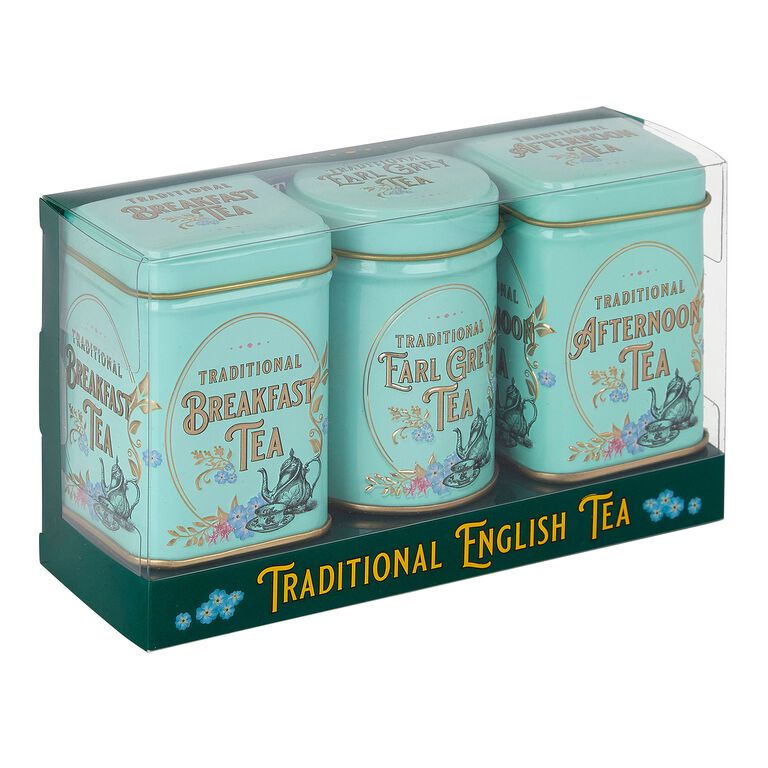New English Vintage 3 Mini Tins Loose Tea