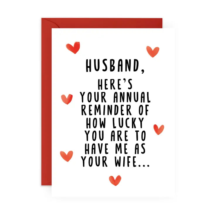 Husband Annual Reminder Anniversary Card