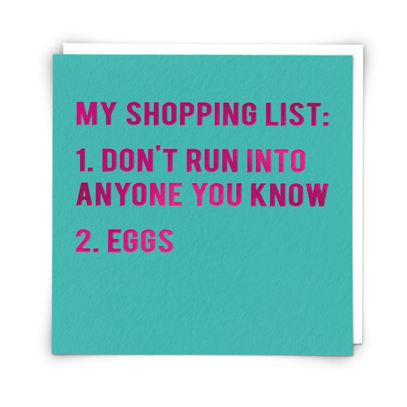 Shopping List Card