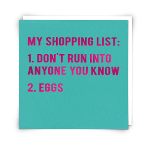 Shopping List Card