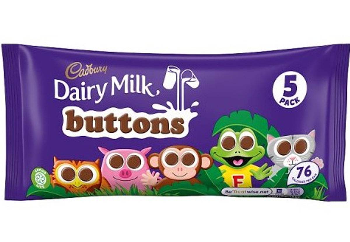 Cadbury Dairy Milk Buttons 5 Pack 70g