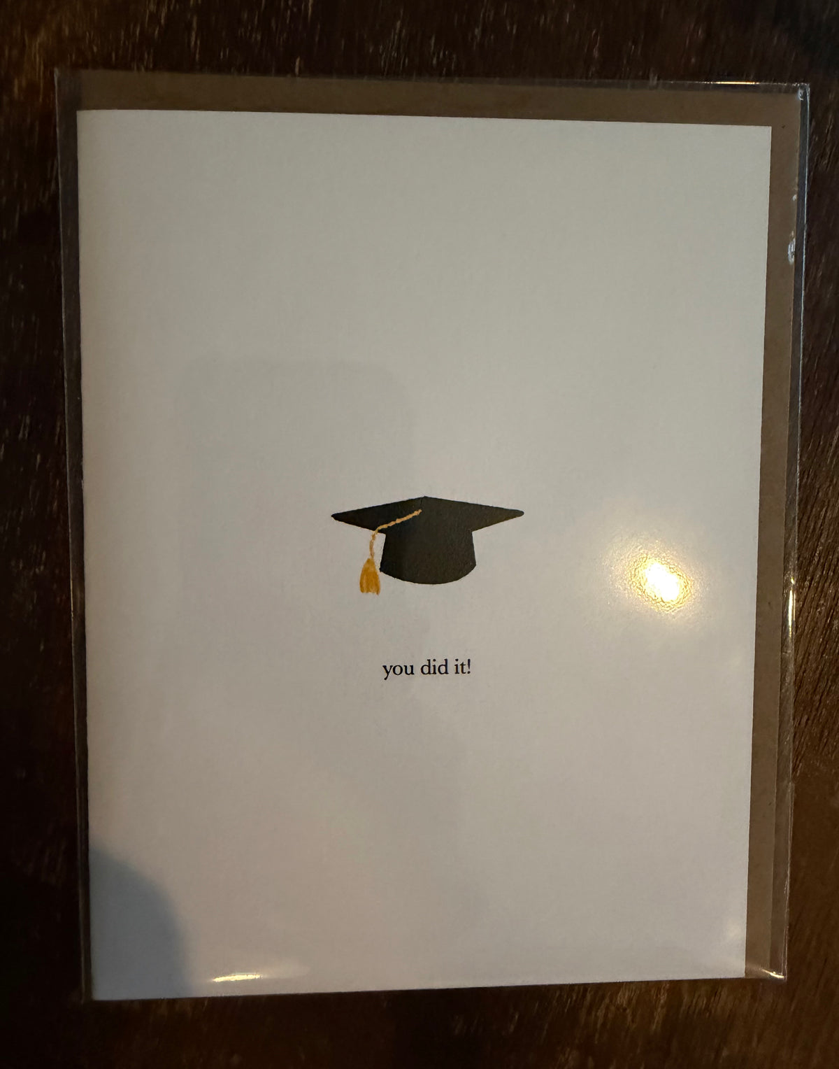 you did it! Grad Cap Card