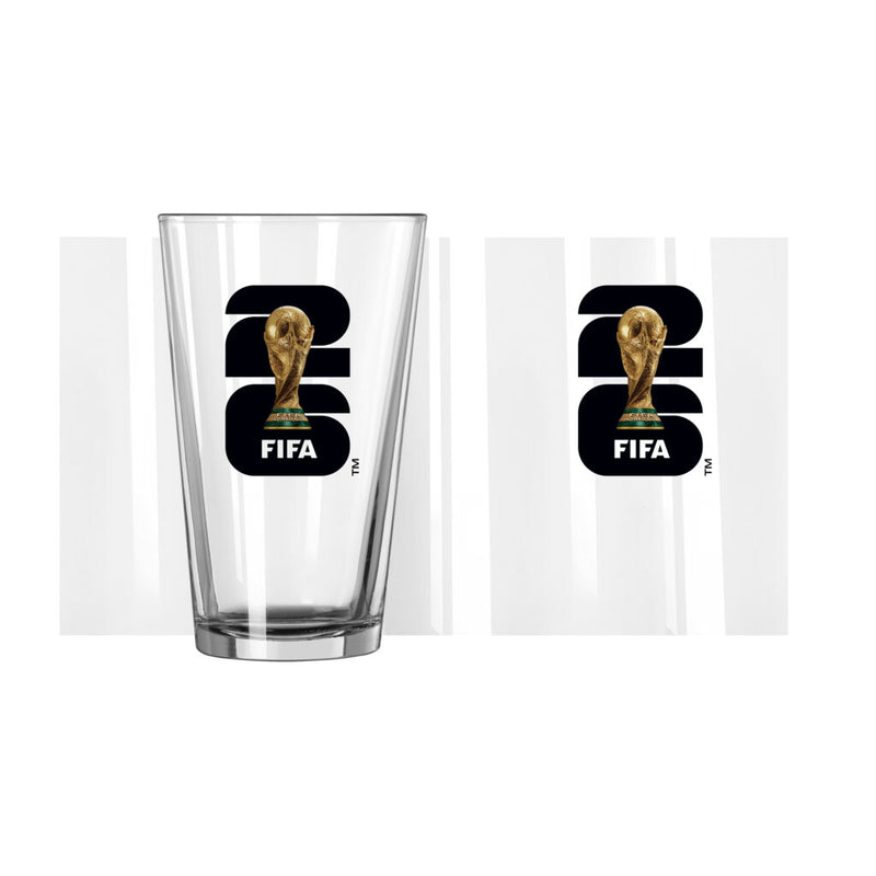2026 FIFA World Cup Trophy Logo Pint Glass - 16oz