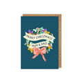Merry Christmas Mum & Dad Wreath. Christmas Card