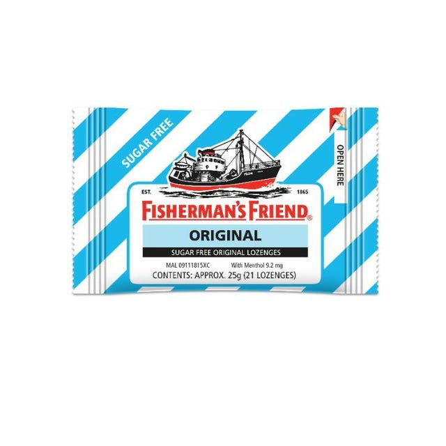Fishermans Friend Original Menthol & Eucalyptus Flavour Lozenges 25g - no added sugar