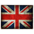 Union Jack Vintage Metal Sign 6”x8”