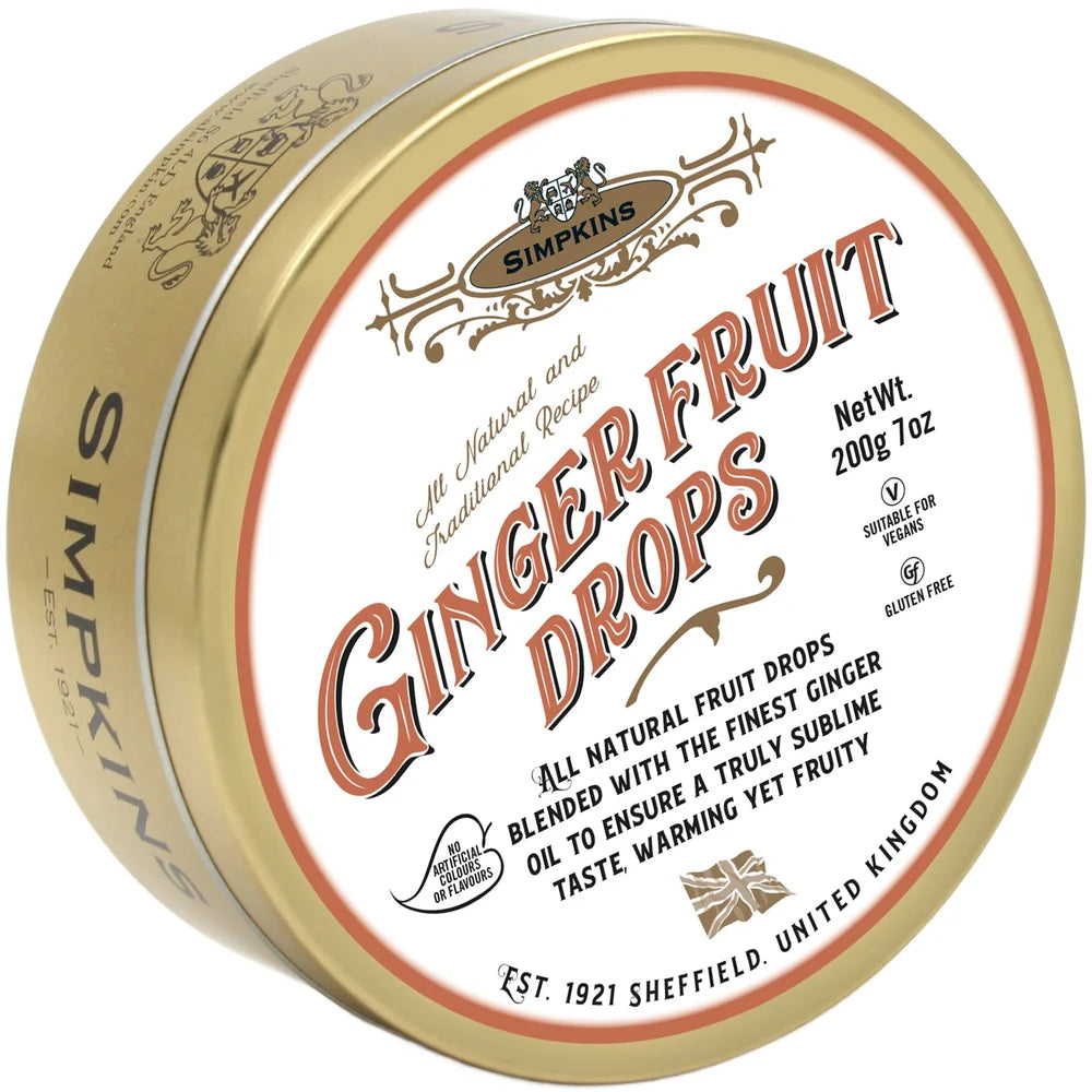 Simpkins Warming Ginger Fruit Drops 200g
