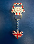 Union Jack Heart Double-sided Keyring