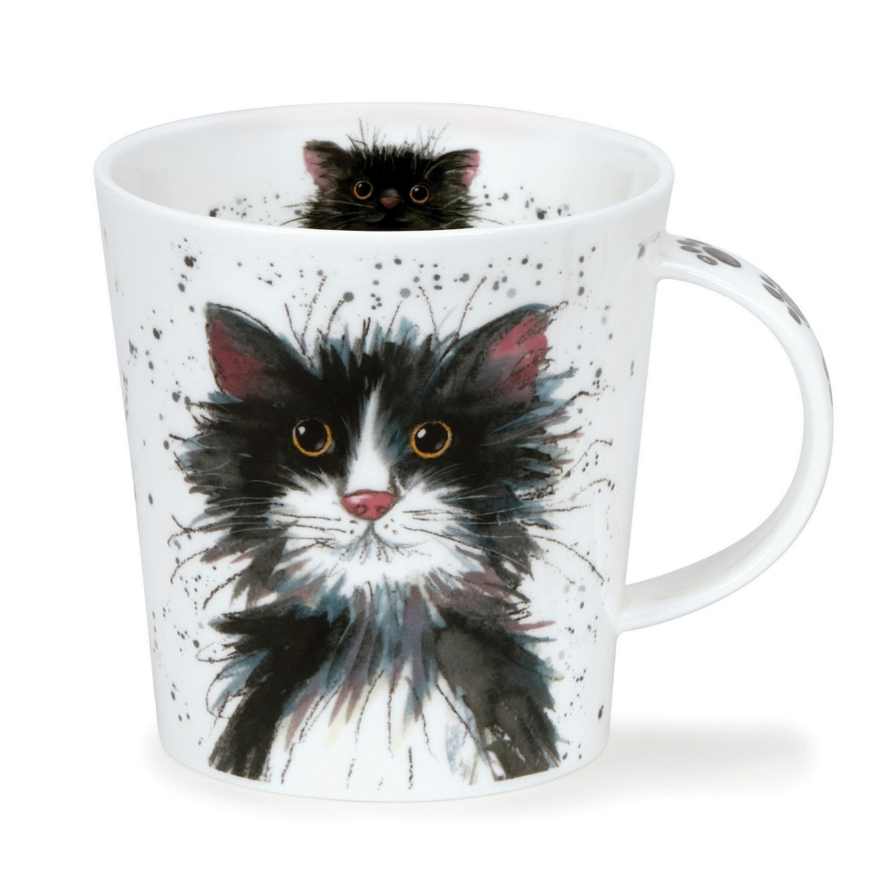 Dunoon Lomo Catter Splatter Mug - B/W