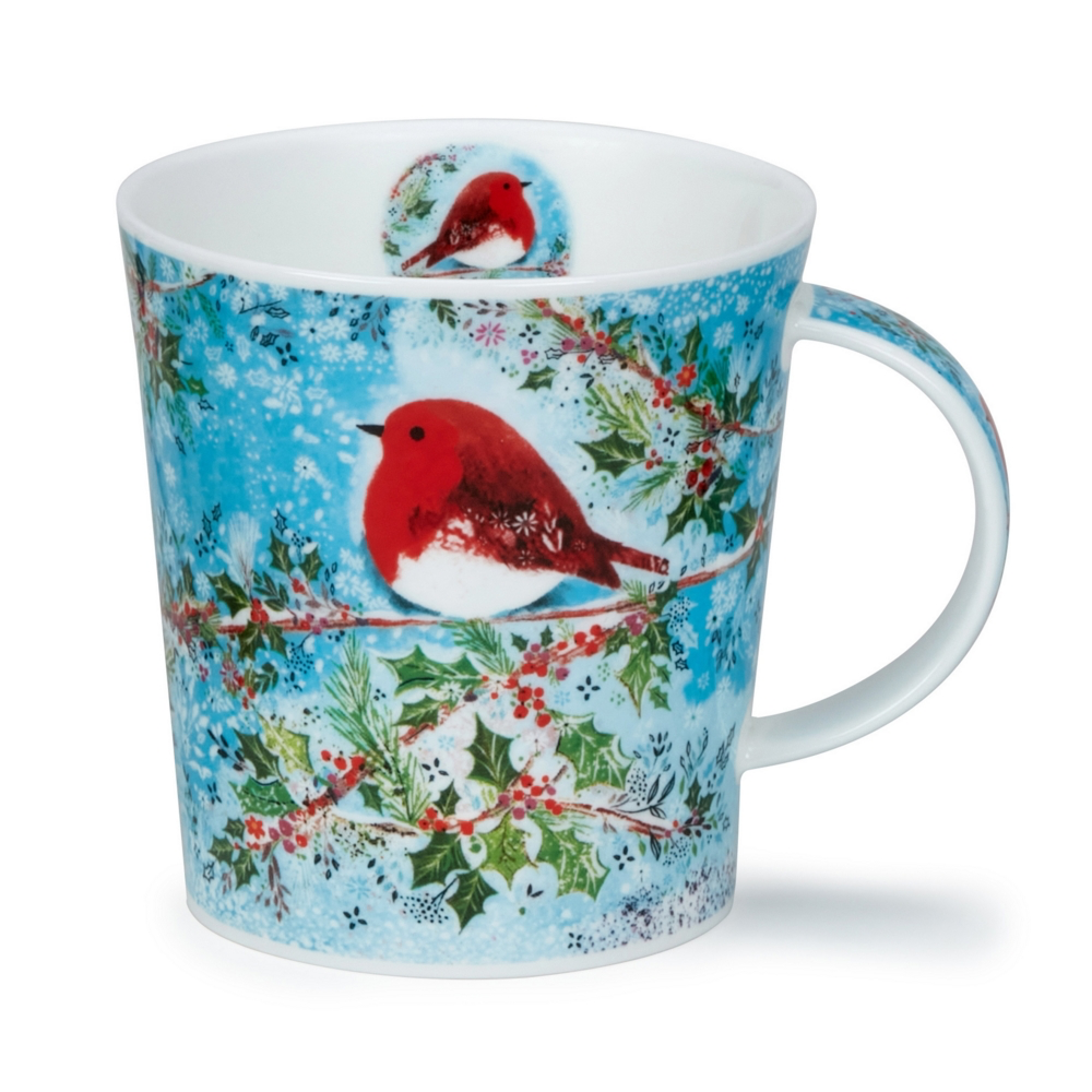 Dunoon Lomo Snowy Christmas Mug - Bird