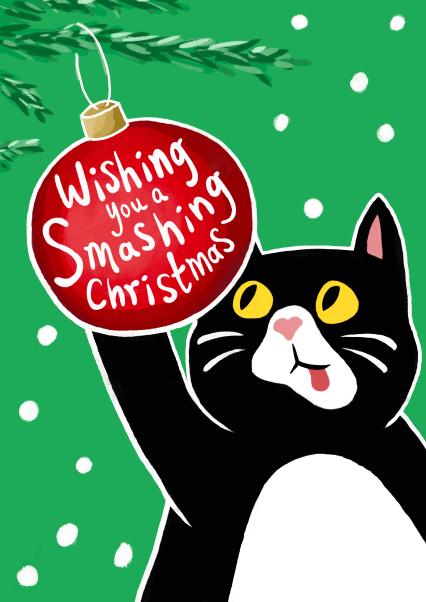 Wishing You a Smashing Christmas Card