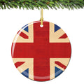 Union Jack Round Porcelain Ornament