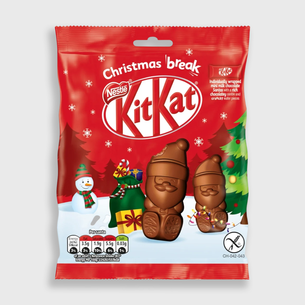 Nestle Kit Kat Santa Pouch 5 pack 55g