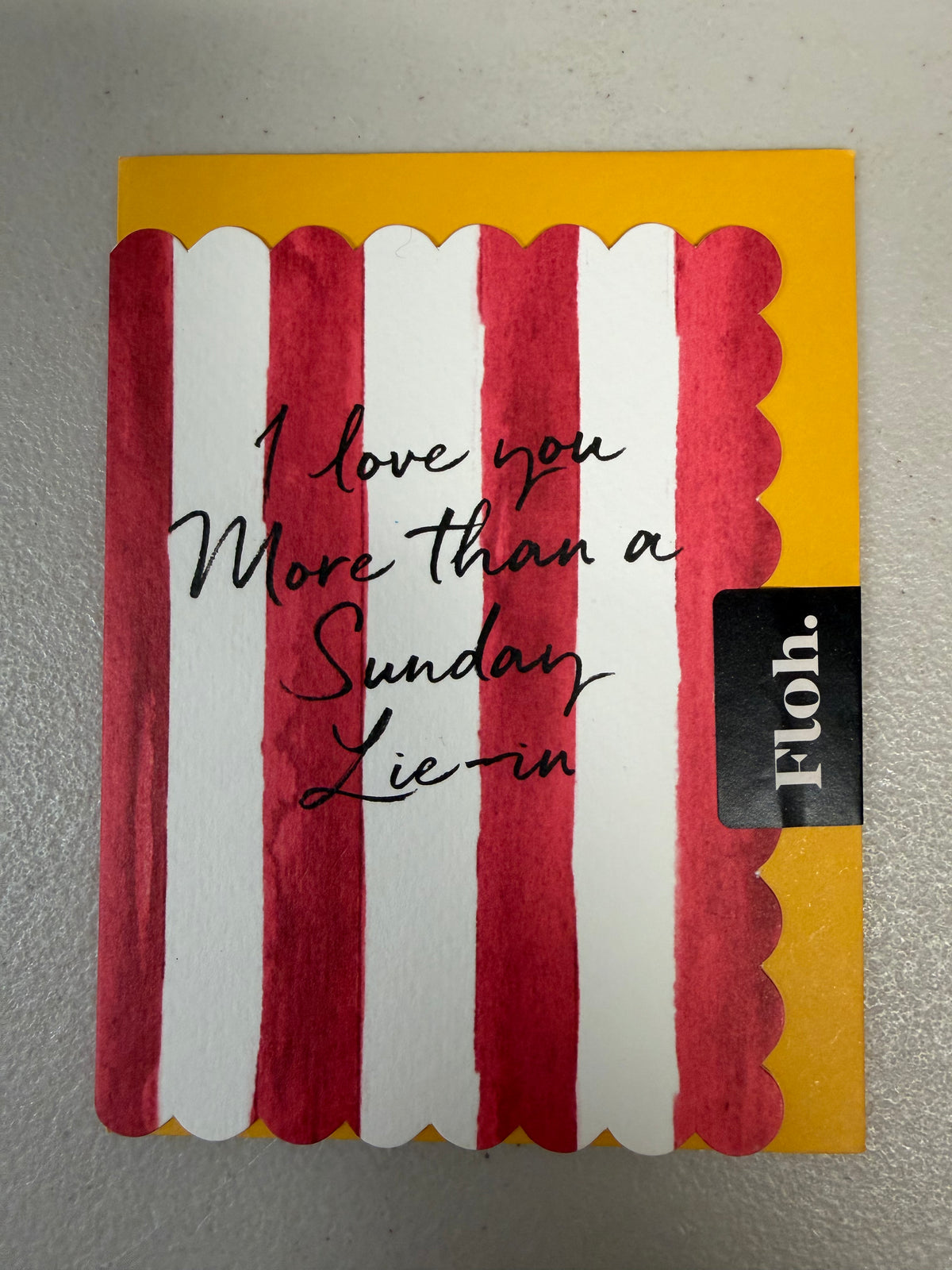 I Love You More Than a Sunday Lie-in Mini Card