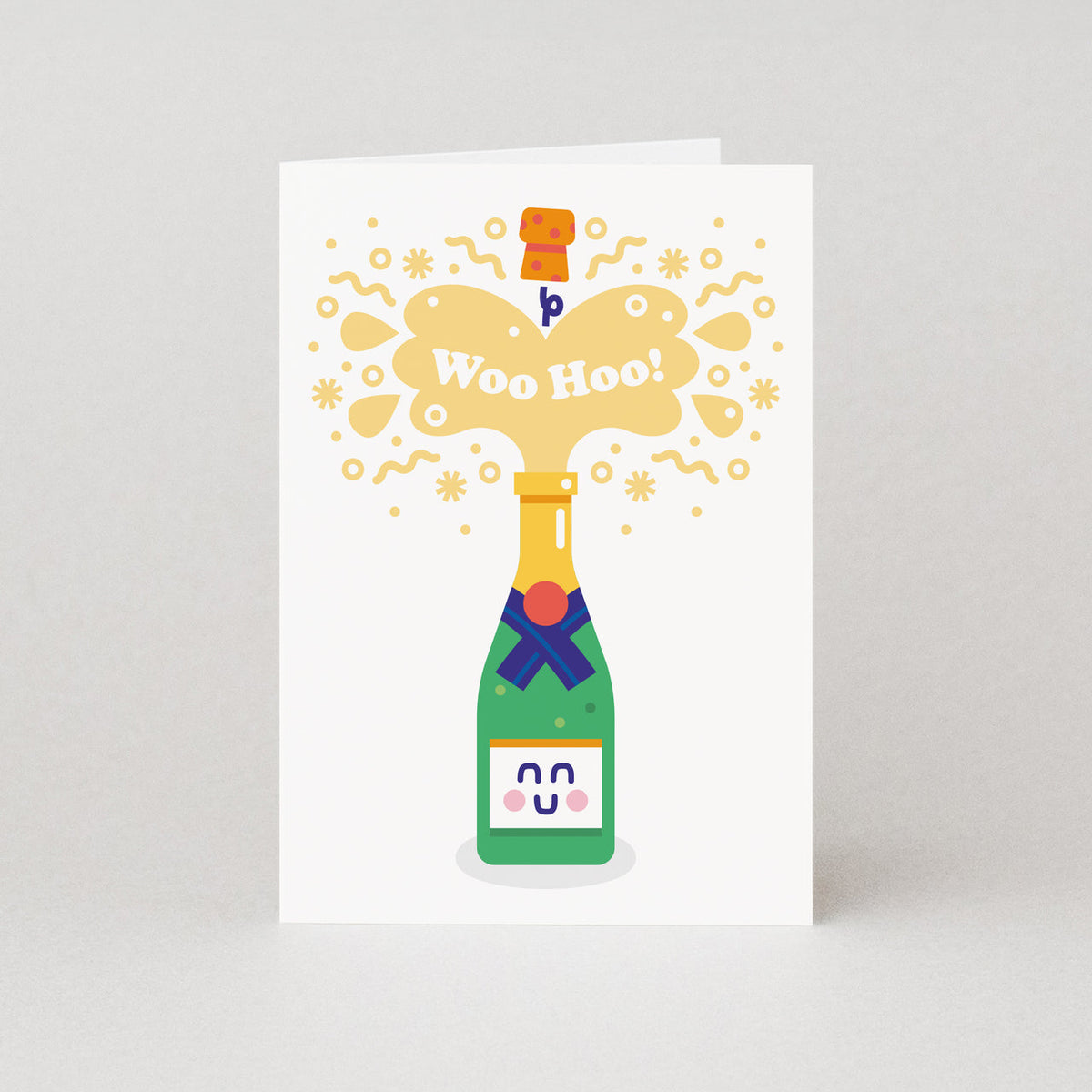 Woo Hoo champagne bottle congratulations cards