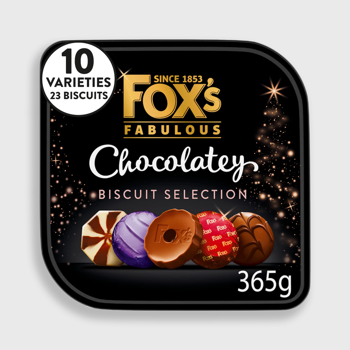 Foxs Chocolatey Biscuit Selection Tin 365g