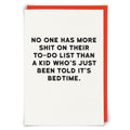To Do List A Kid Told Bedtime Card