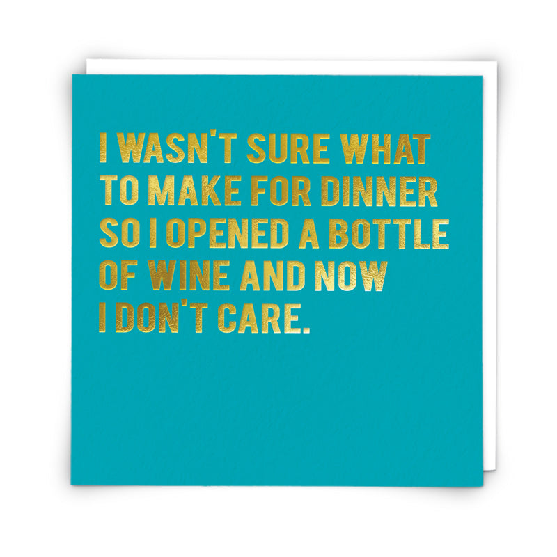 Dinner Bottle of Wine Card