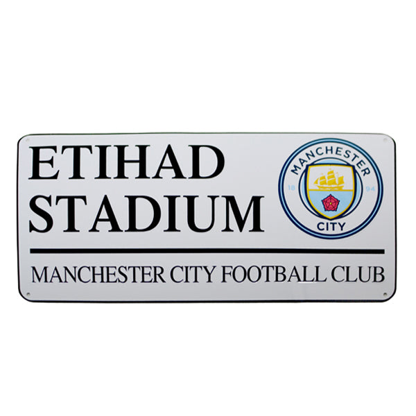Manchester City White Street Sign