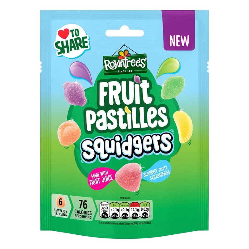 Rowntrees Fruit Pastilles Squidgers Pouch 120g