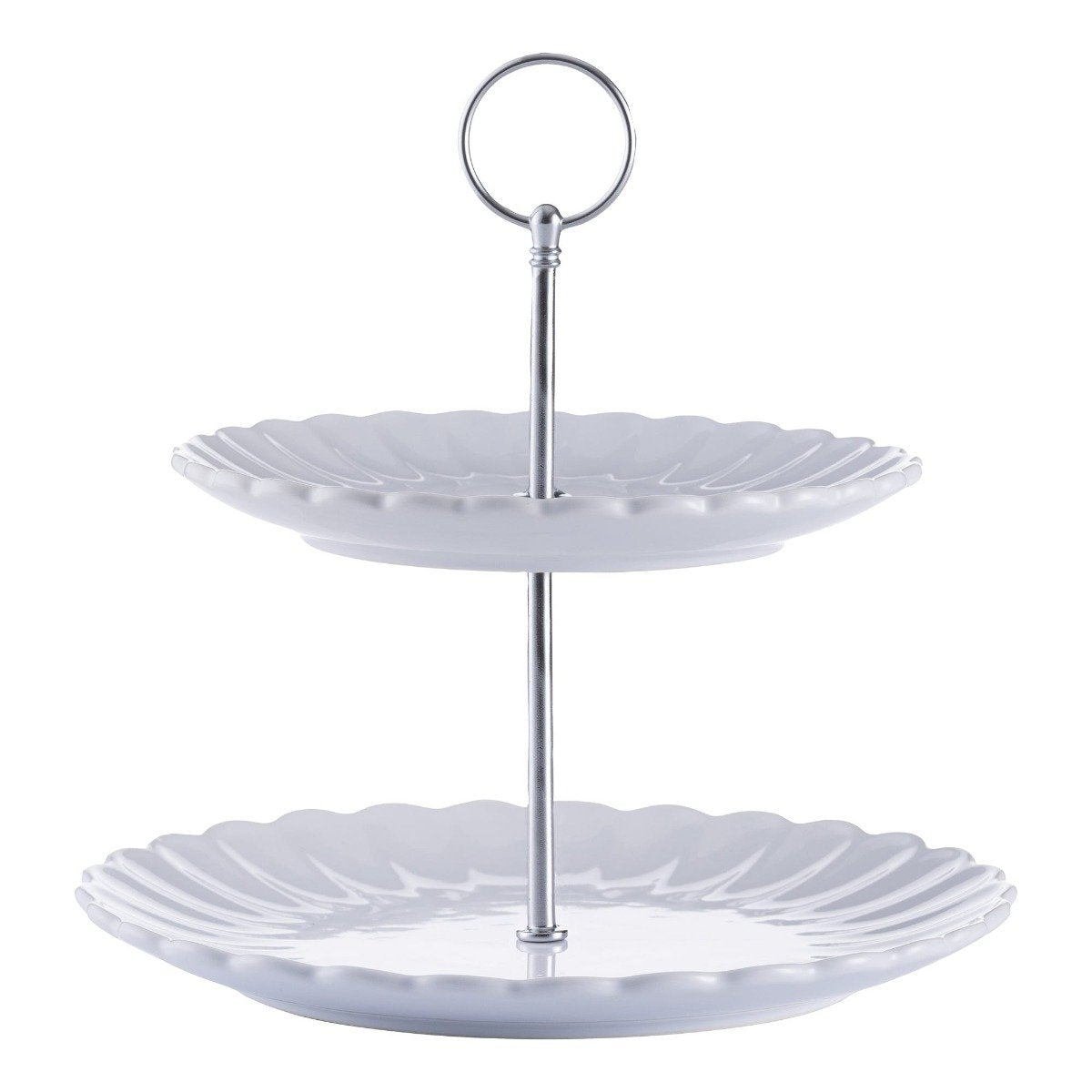 Price & Kensington Luxe Two Tier Cake Stand - White