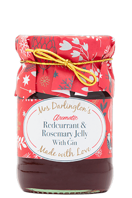 Mrs Darlingtons Redcurrant & Rosemary Jelly with Gin 212g