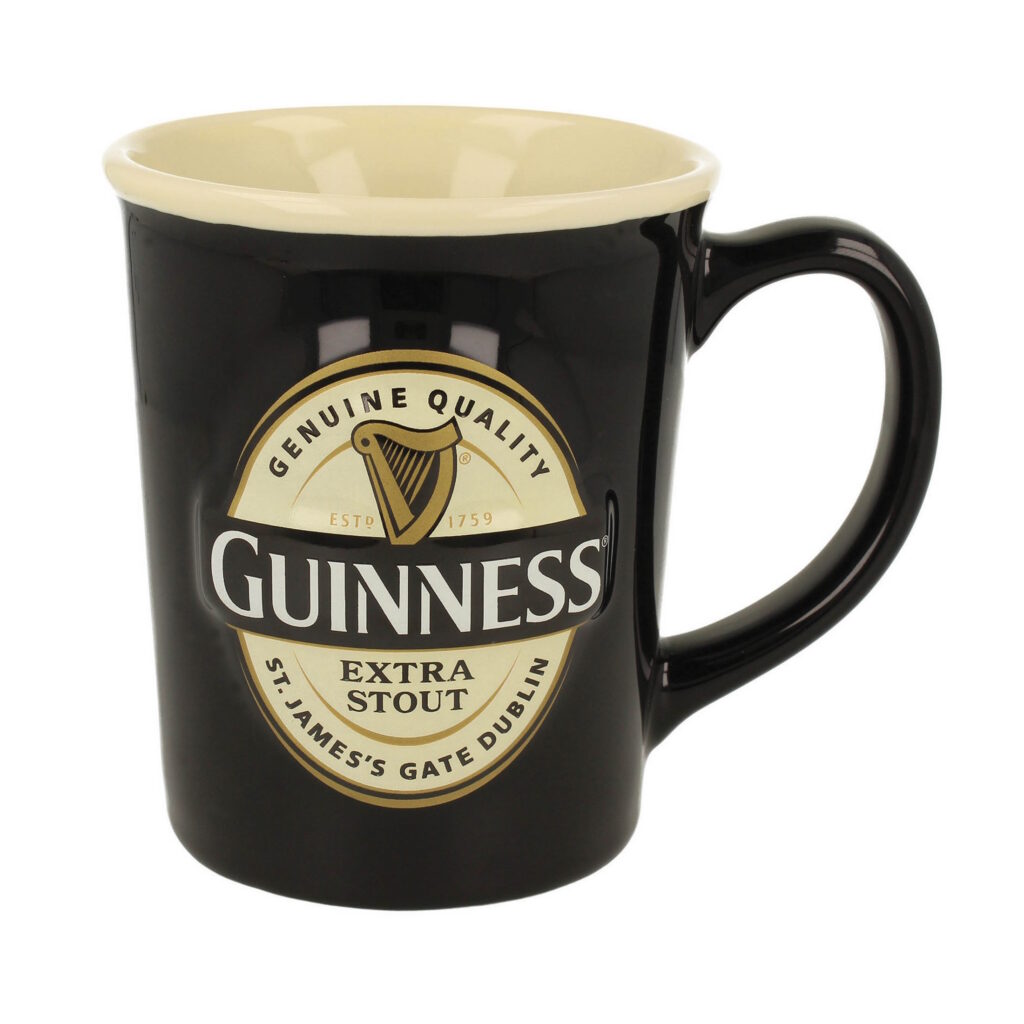 Guinness Extra Stout Label Glossy Embossed Mug